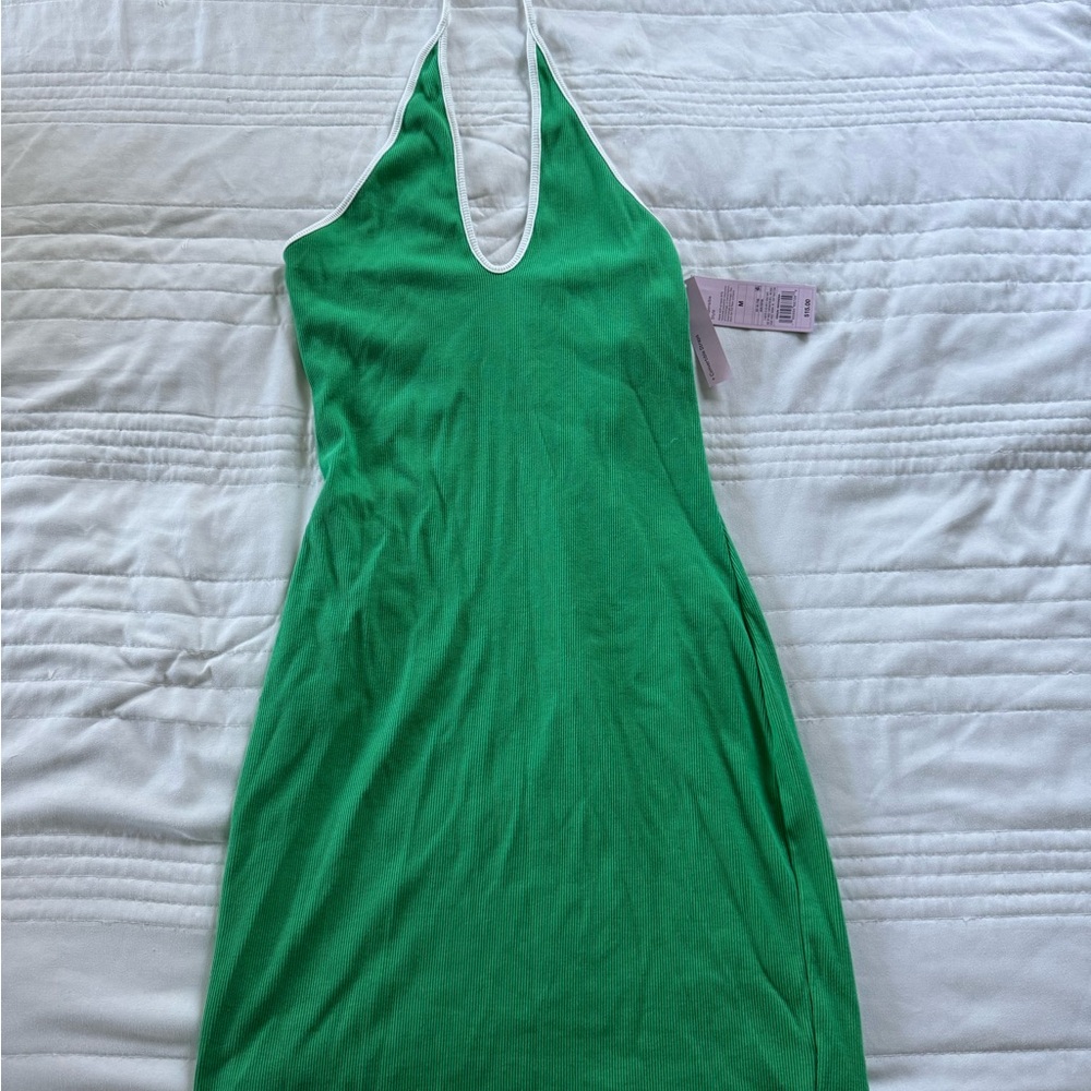 Target Green Backless Halter Dress
